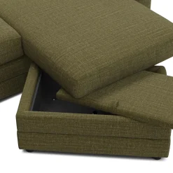 Riley 84" Reversible Storage Sectional - Napa Moss