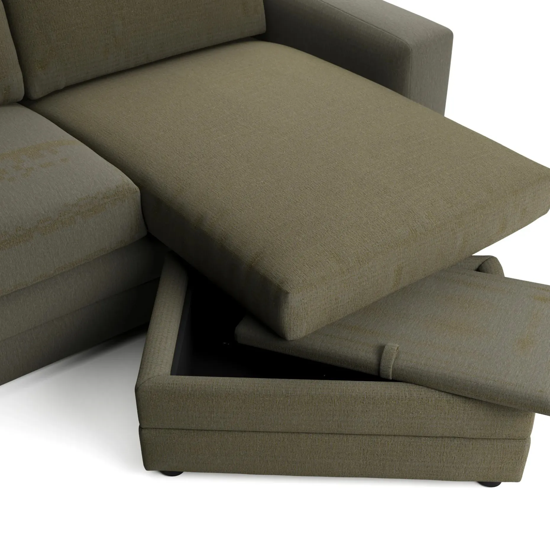 Riley 84" Reversible Storage Sectional - Silver Moss