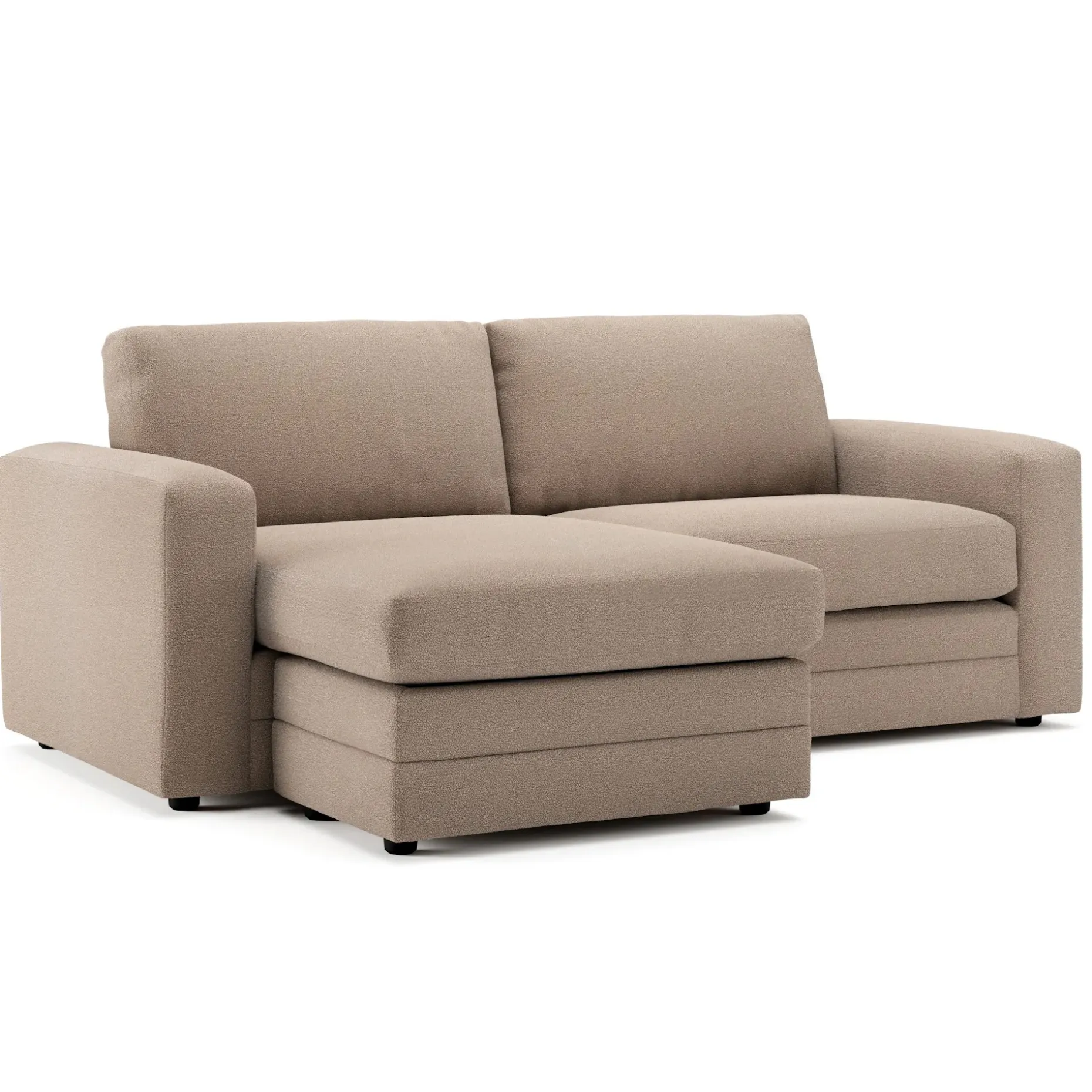 Riley 84" Reversible Storage Sectional - Sandstone Wool Bouclé