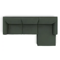 Riley 118.5" Right Sectional - Green Wool Bouclé