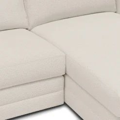 Riley 118.5" Right Sectional - Ivory Wool Bouclé
