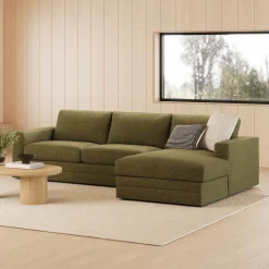 Riley 118.5" Right Sectional - Napa Moss