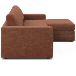 Riley 118.5" Right Sectional - Napa Rust