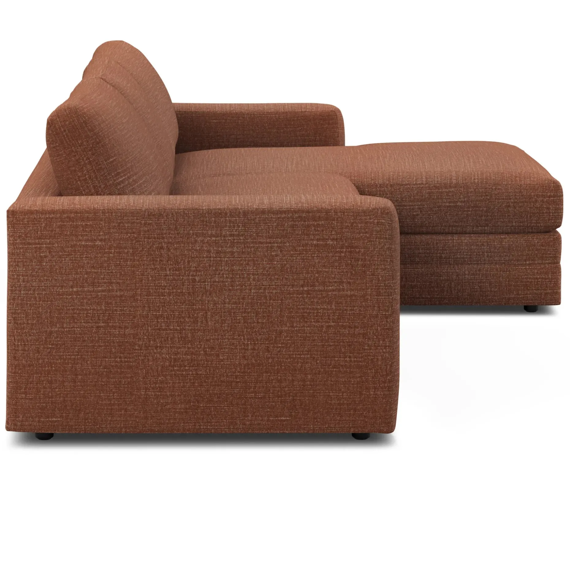 Riley 118.5" Right Sectional - Napa Rust