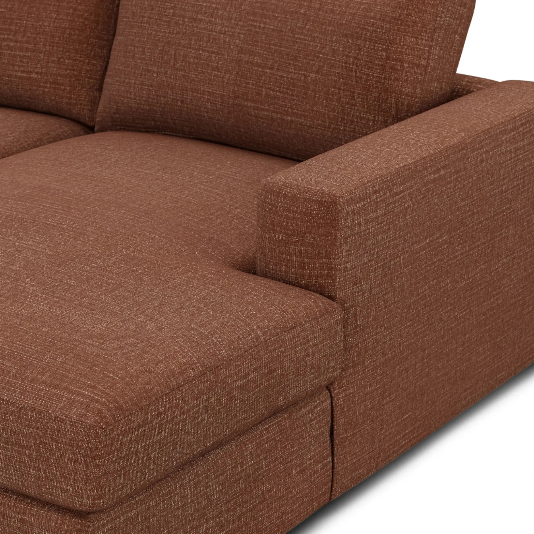 Riley 118.5" Right Sectional - Napa Rust