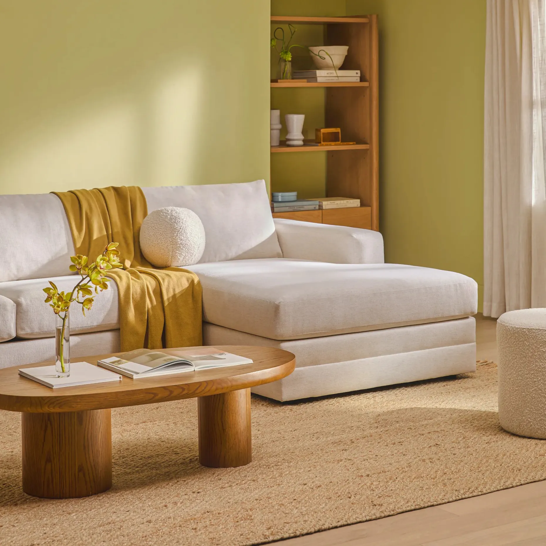 Riley 118.5" Right Sectional - Napa White