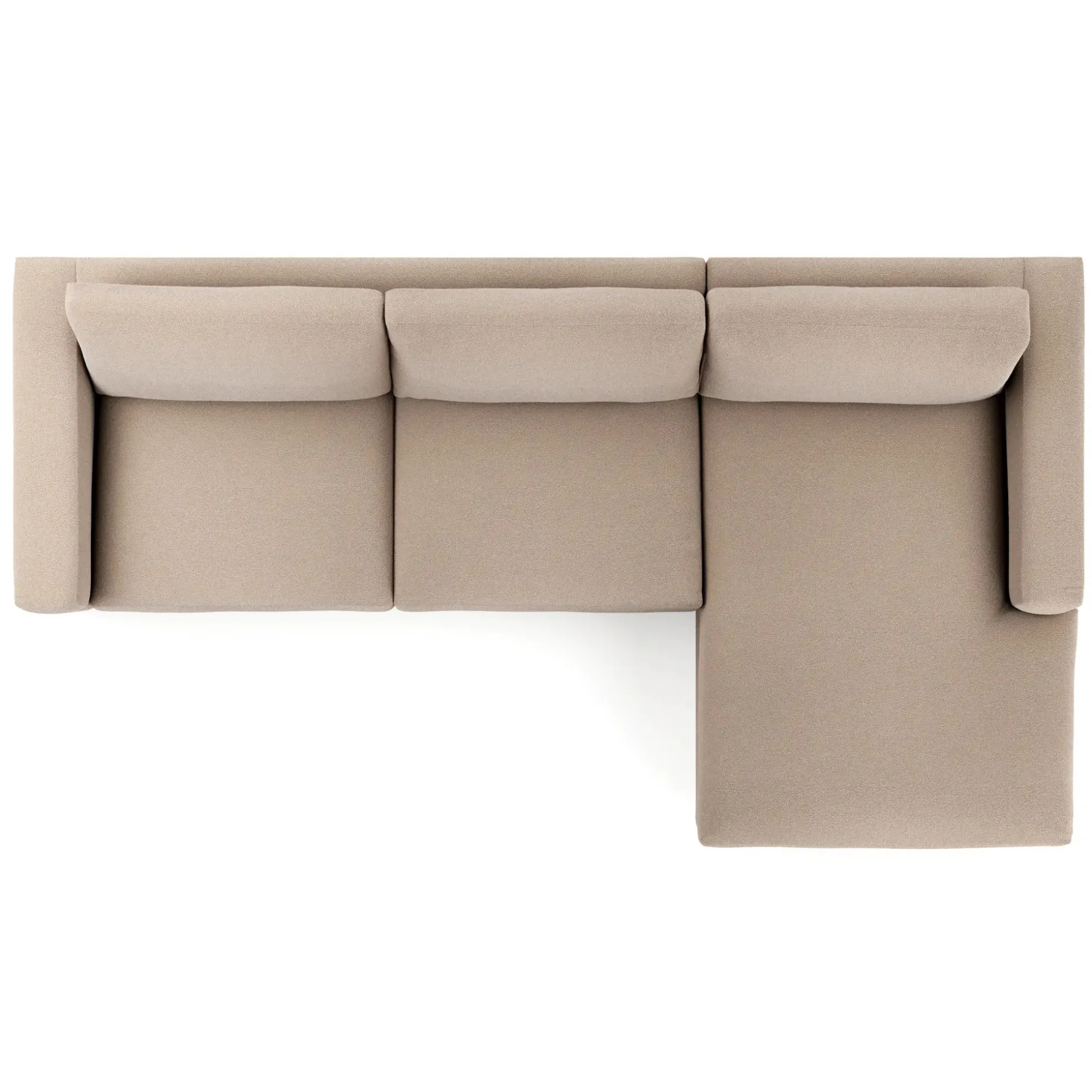 Riley 118.5" Right Sectional - Sandstone Wool Bouclé