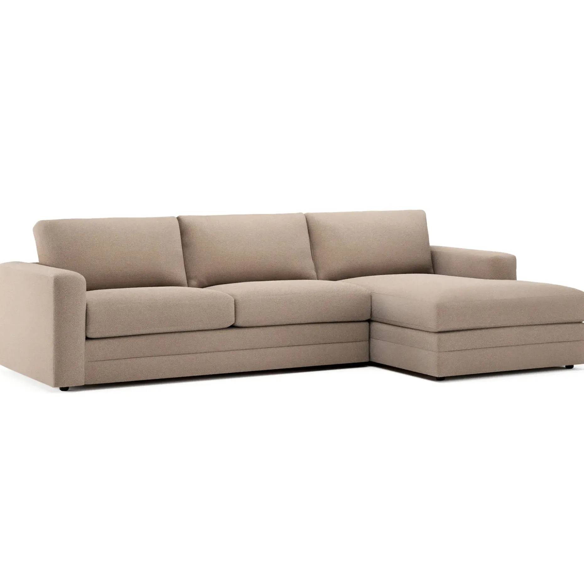 Riley 118.5" Right Sectional - Sandstone Wool Bouclé