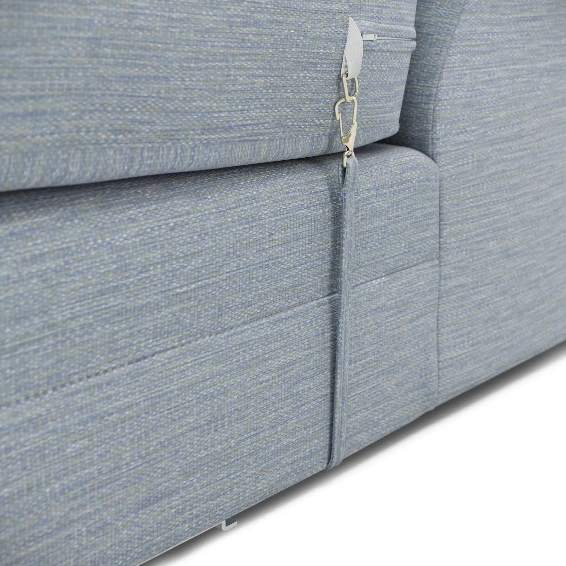 Riley 118.5" Right Sectional - Silver Light Blue