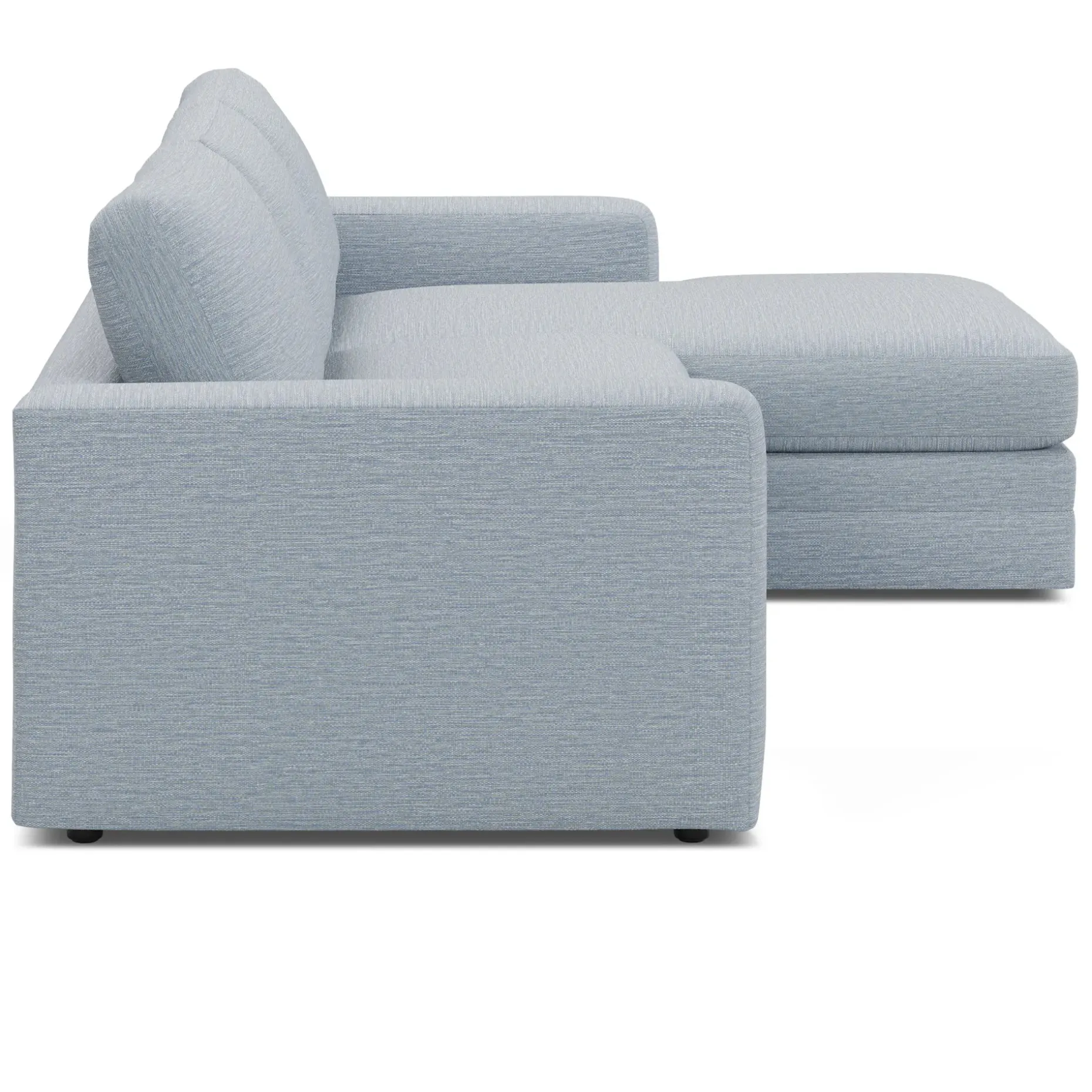 Riley 118.5" Right Sectional - Silver Light Blue