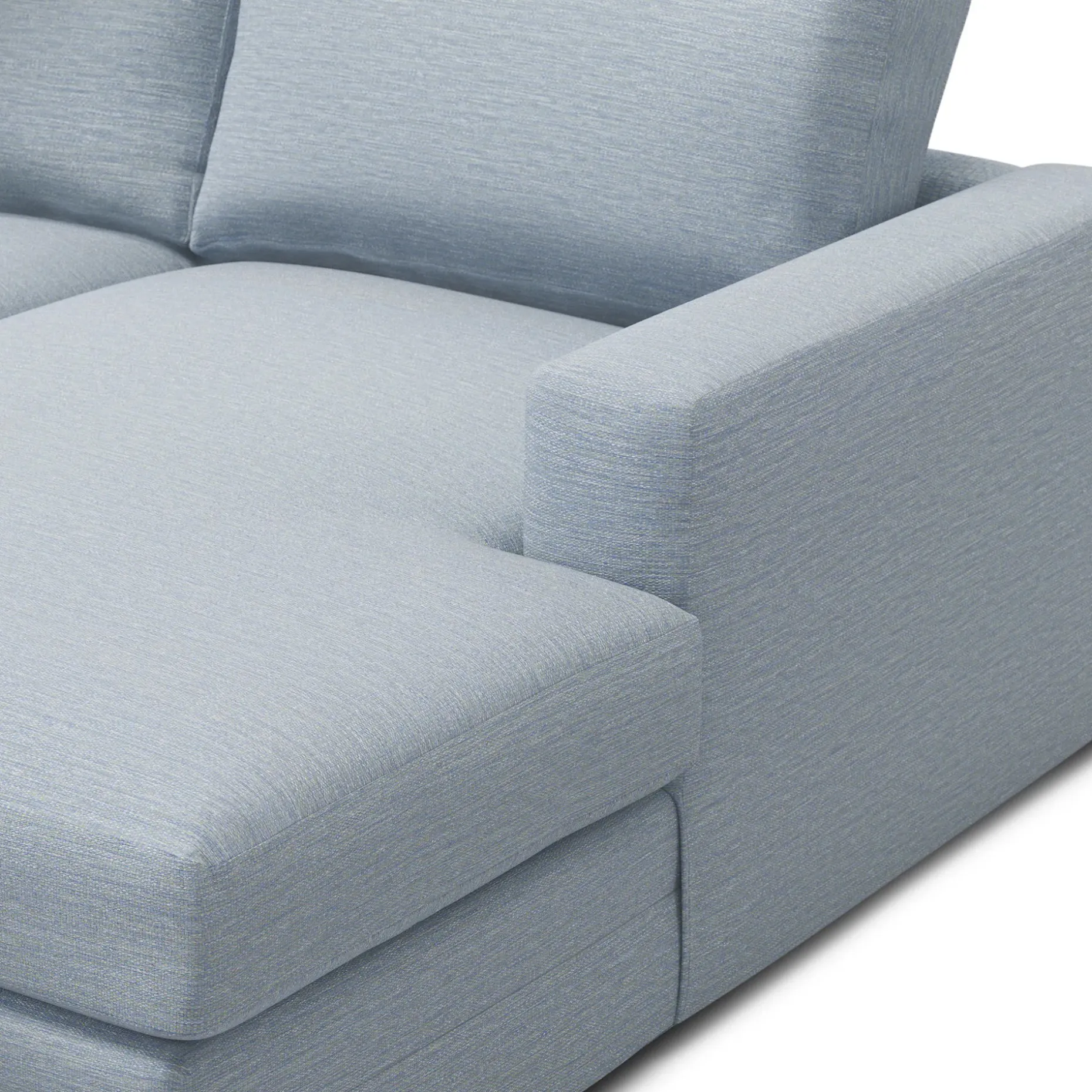 Riley 118.5" Right Sectional - Silver Light Blue