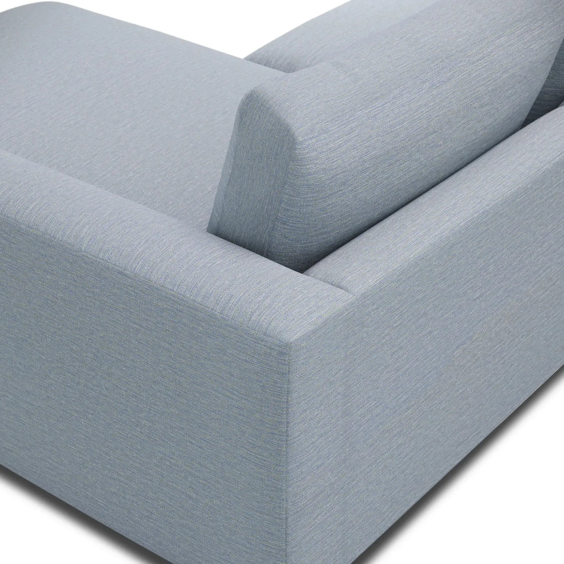 Riley 118.5" Right Sectional - Silver Light Blue