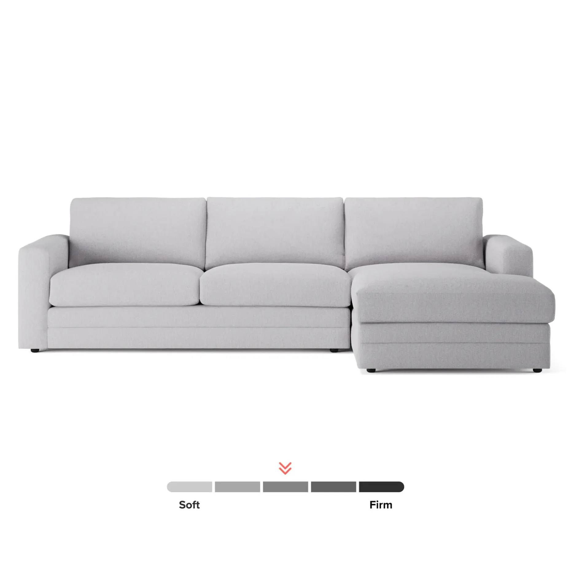 Riley 118.5" Right Sectional - Silver Ivory