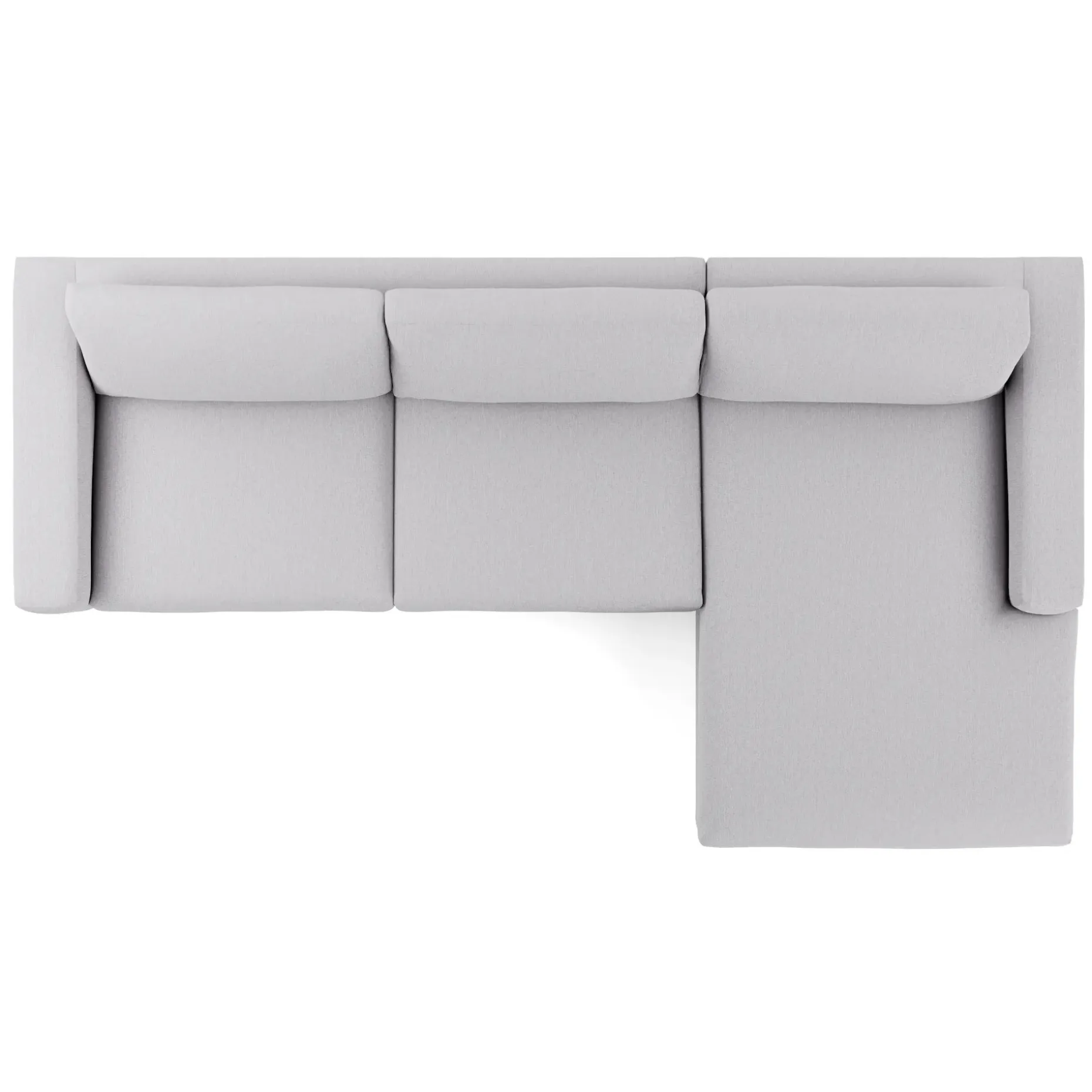 Riley 118.5" Right Sectional - Silver Ivory