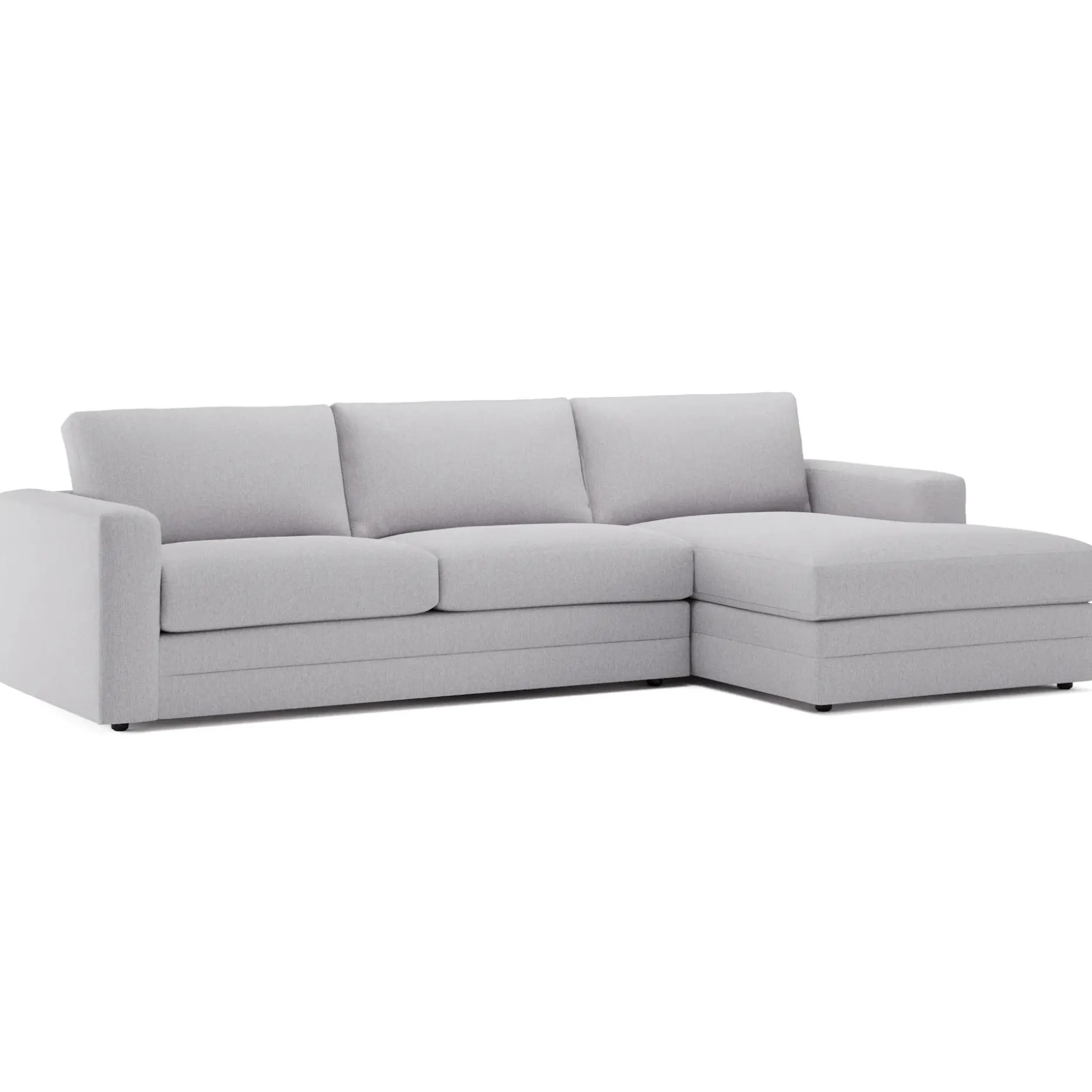 Riley 118.5" Right Sectional - Silver Ivory