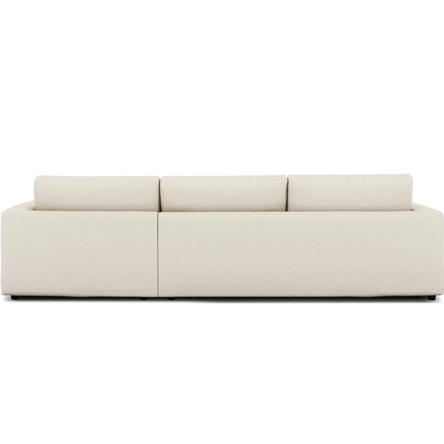 Riley 118" Right Storage Sleeper Sectional - Ivory Wool Bouclé