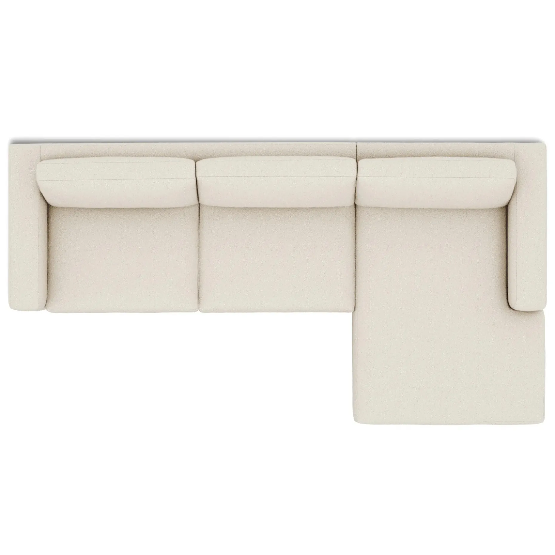 Riley 118" Right Storage Sleeper Sectional - Ivory Wool Bouclé