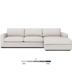Riley 118" Right Storage Sleeper Sectional - Napa White