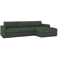Riley 118" Right Storage Sleeper Sectional - Green Wool Bouclé