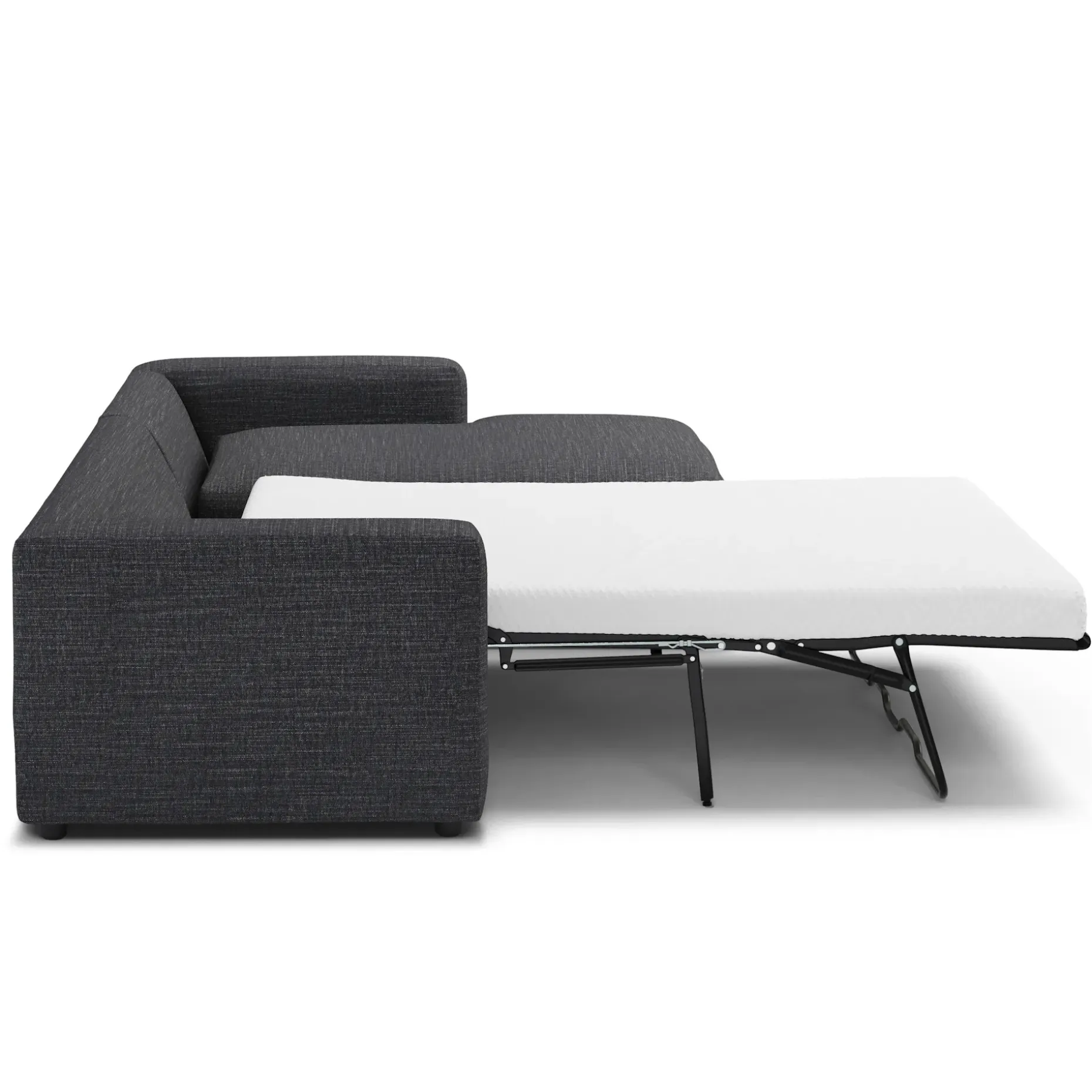 Riley 118" Right Storage Sleeper Sectional - Napa Charcoal