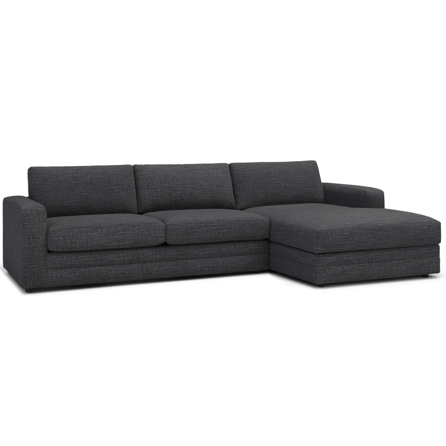 Riley 118" Right Storage Sleeper Sectional - Napa Charcoal