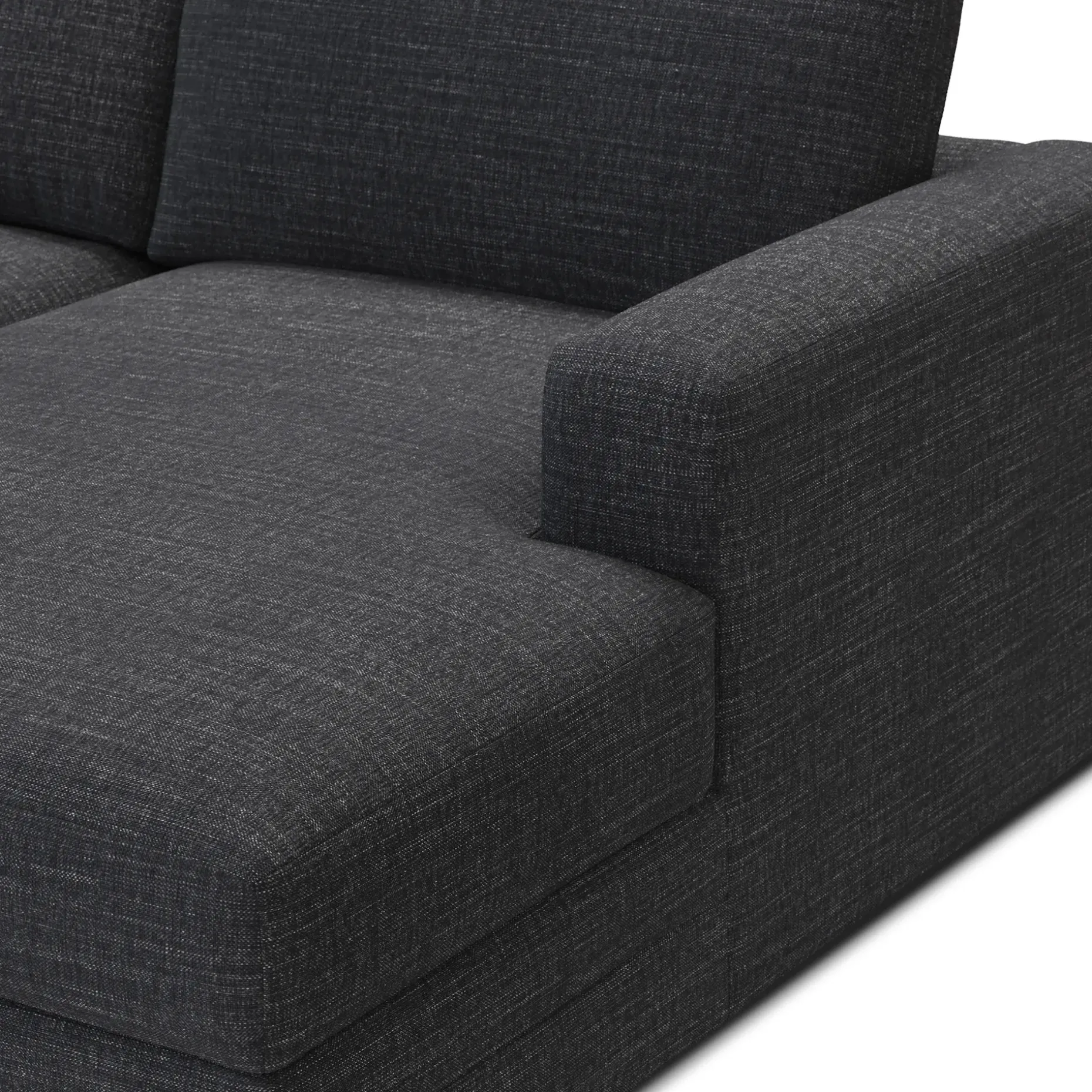 Riley 118" Right Storage Sleeper Sectional - Napa Charcoal
