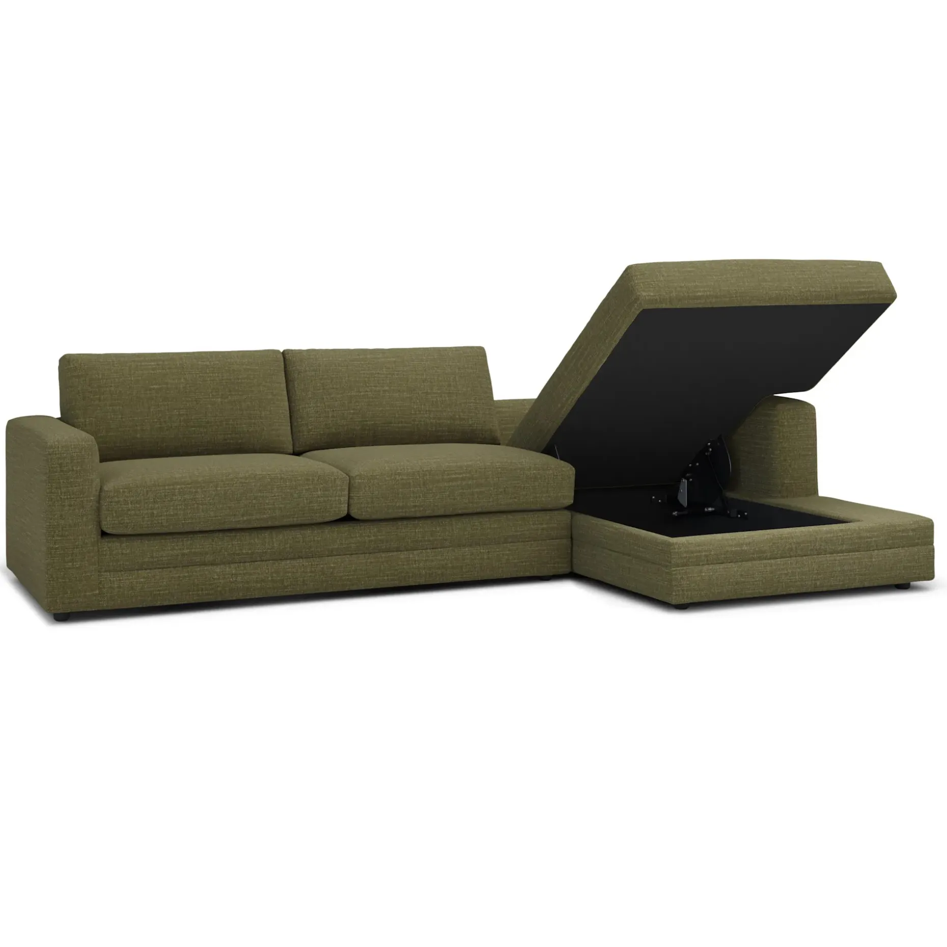 Riley 118" Right Storage Sleeper Sectional - Napa Moss