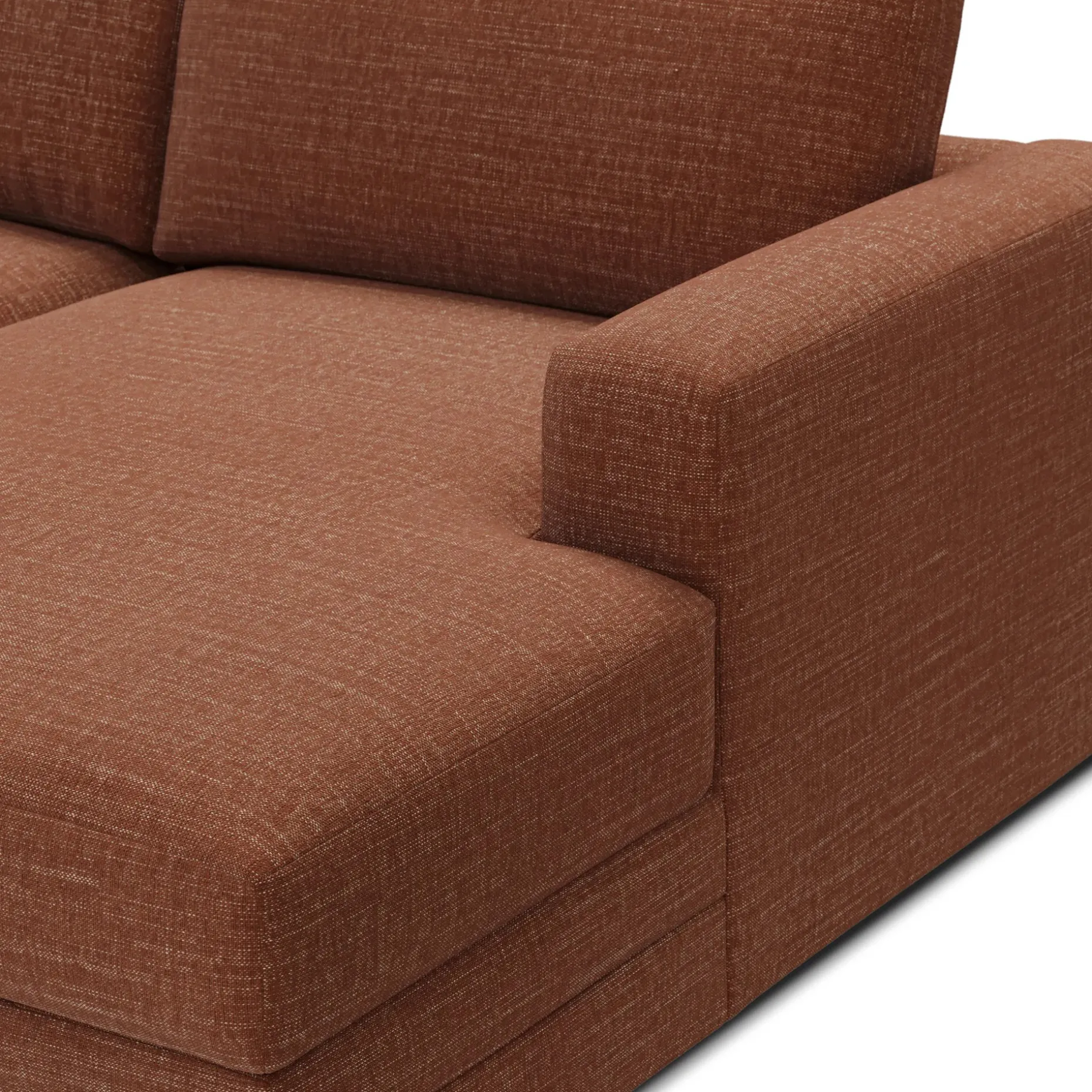 Riley 118" Right Storage Sleeper Sectional - Napa Rust
