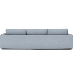 Riley 118" Right Storage Sleeper Sectional - Silver Light Blue