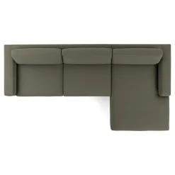Riley 118" Right Storage Sleeper Sectional - Silver Moss