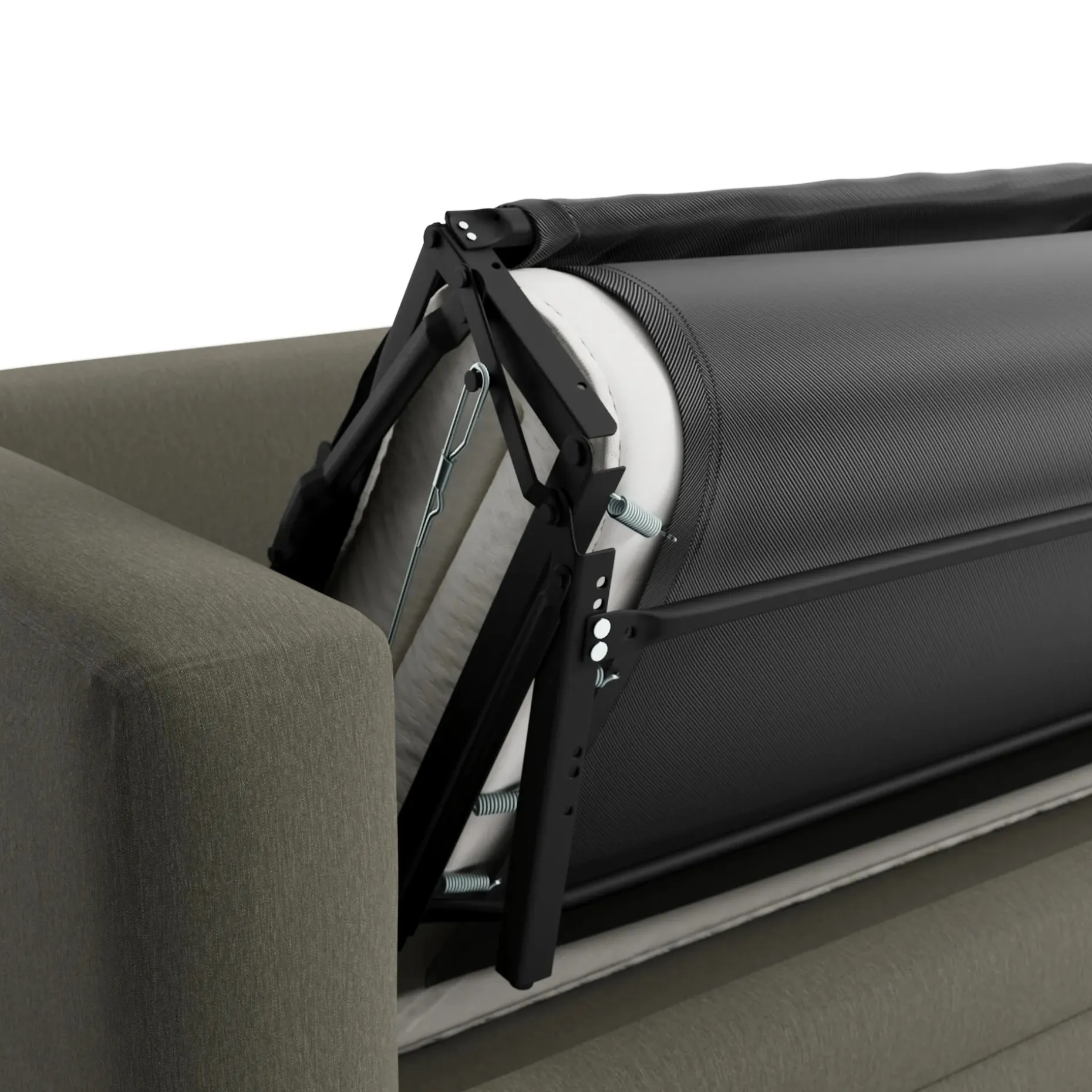 Riley 118" Right Storage Sleeper Sectional - Silver Moss