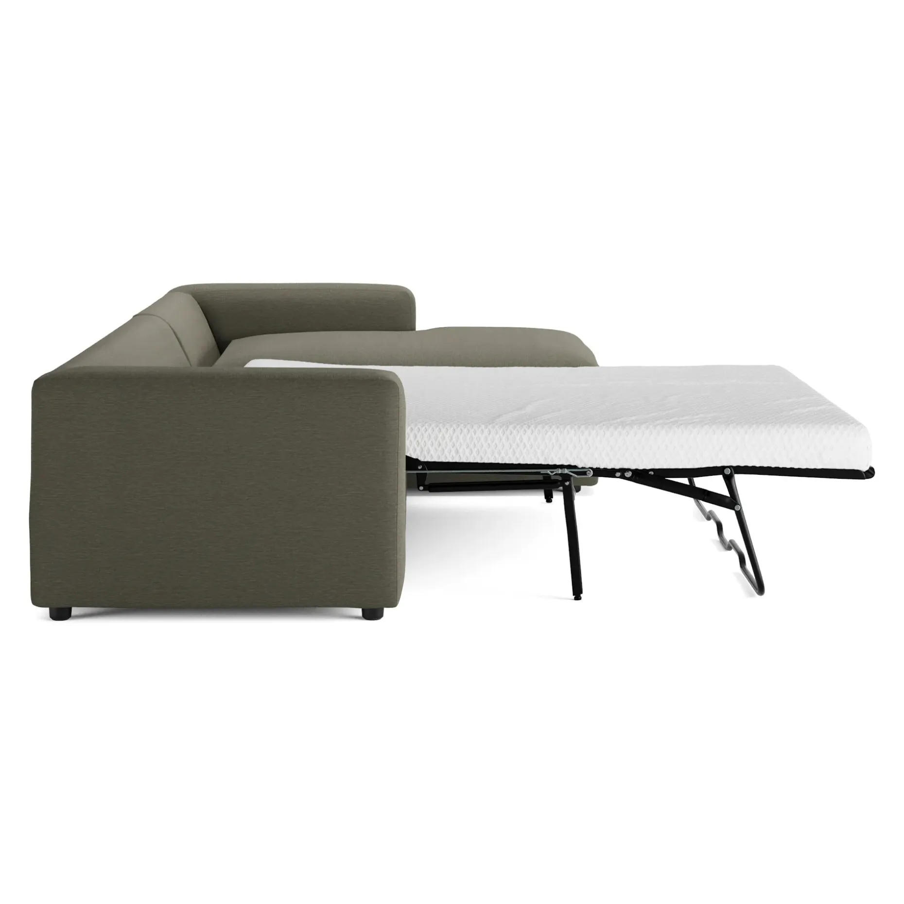 Riley 118" Right Storage Sleeper Sectional - Silver Moss