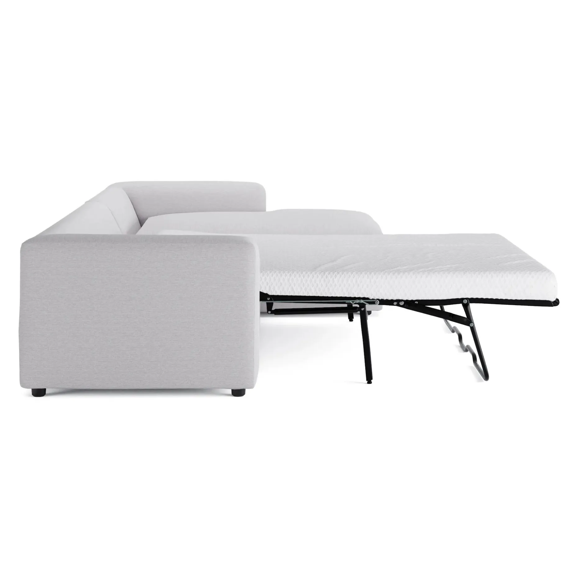 Riley 118" Right Storage Sleeper Sectional - Silver Ivory