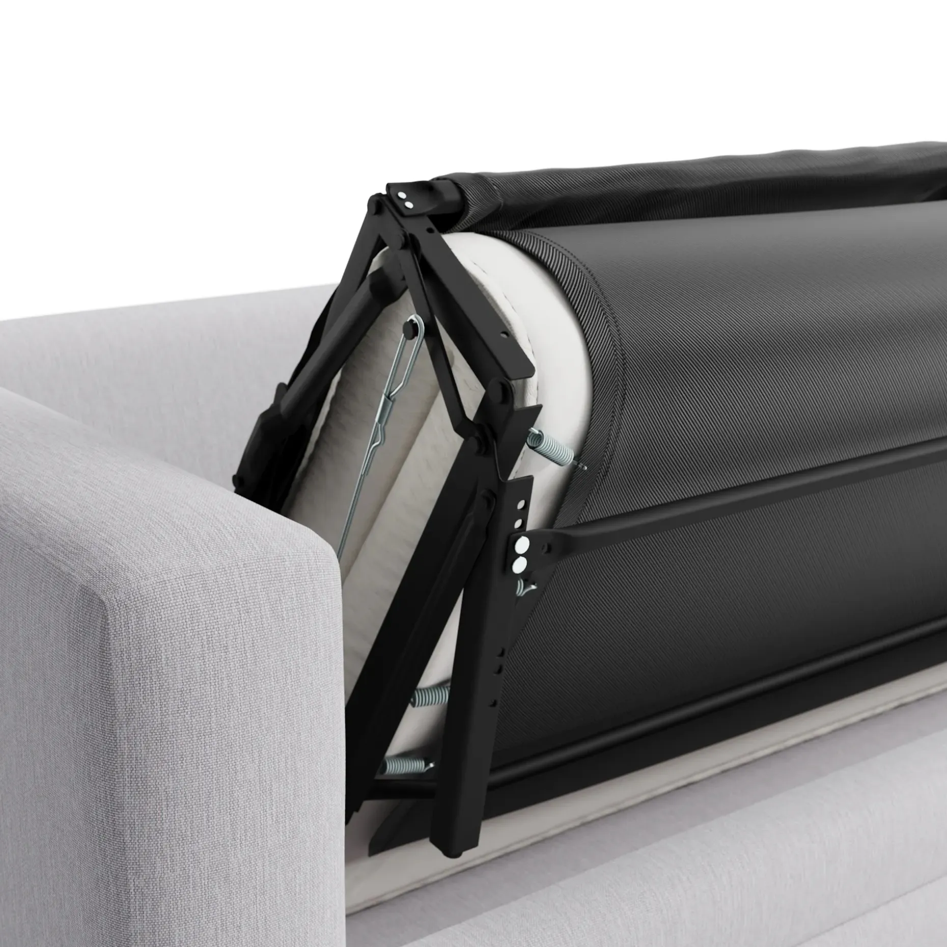 Riley 118" Right Storage Sleeper Sectional - Silver Ivory