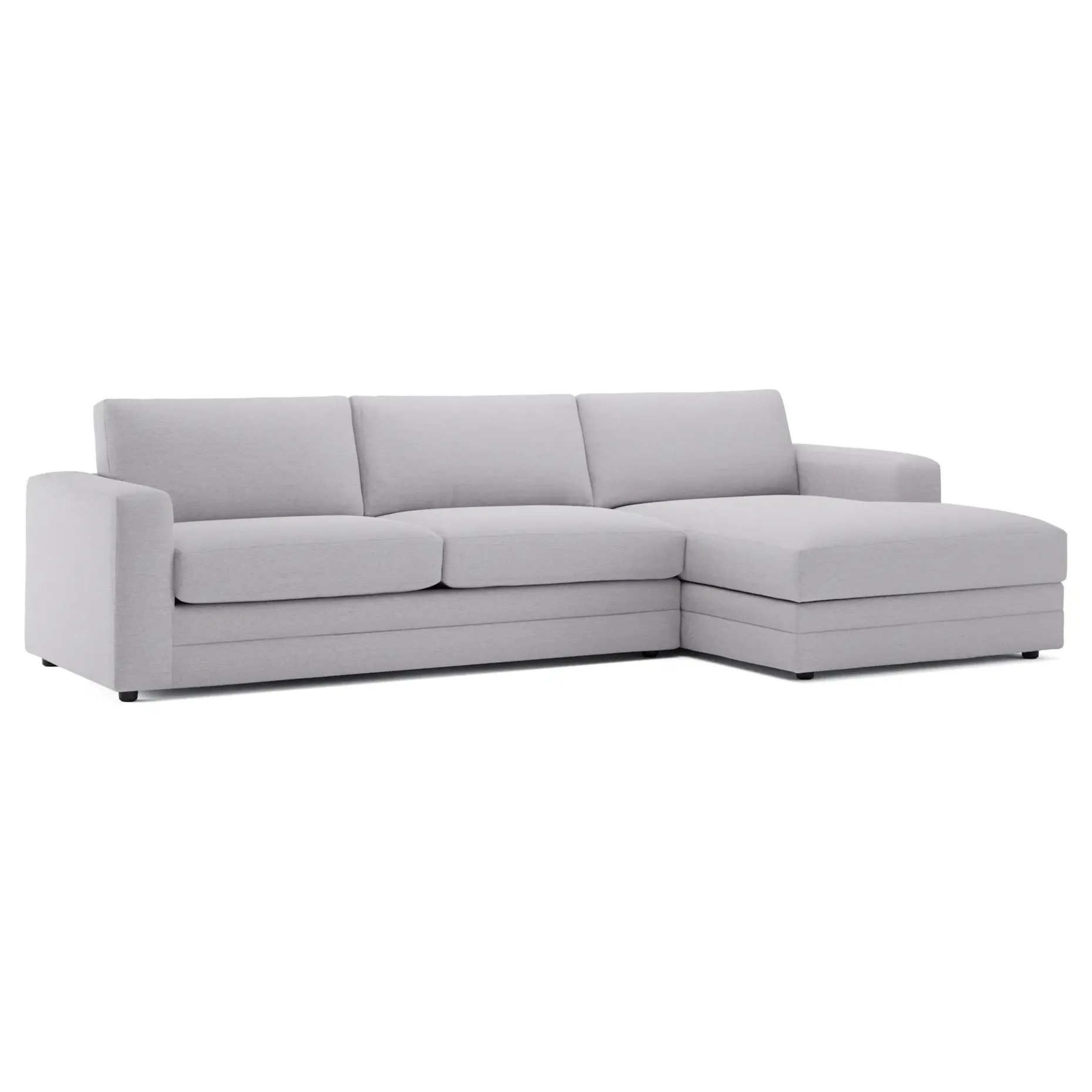 Riley 118" Right Storage Sleeper Sectional - Silver Ivory