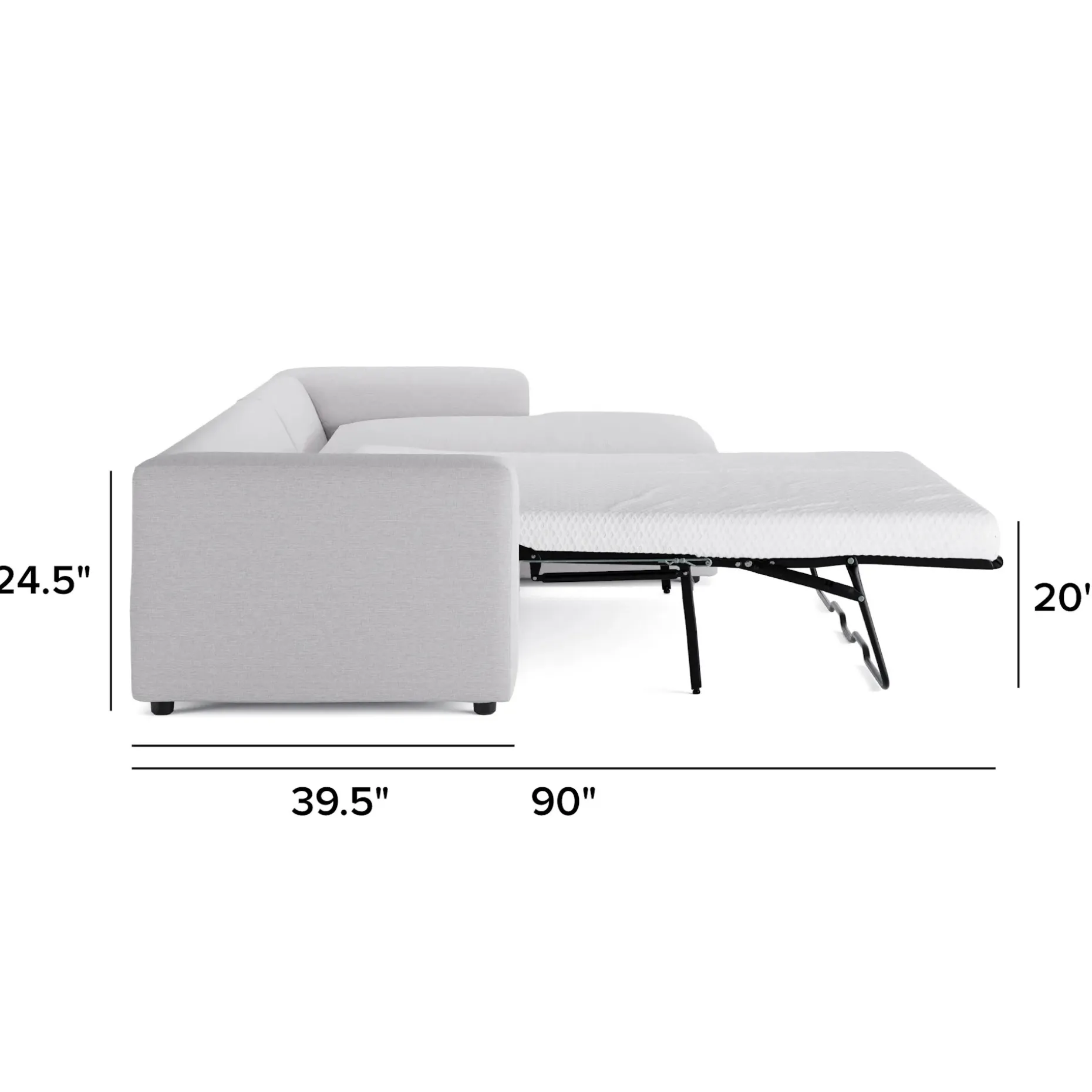 Riley 118" Right Storage Sleeper Sectional - Silver Ivory