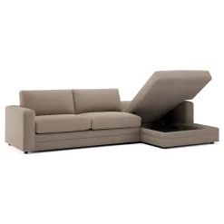 Riley 118" Right Storage Sleeper Sectional - Sandstone Wool Bouclé
