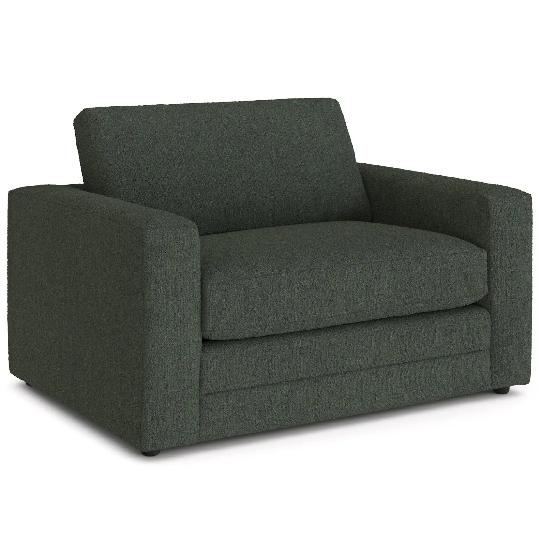 Riley 57.5" Sleeper Chair - Green Wool Bouclé
