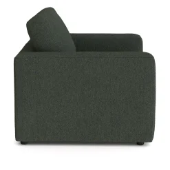 Riley 57.5" Sleeper Chair - Green Wool Bouclé