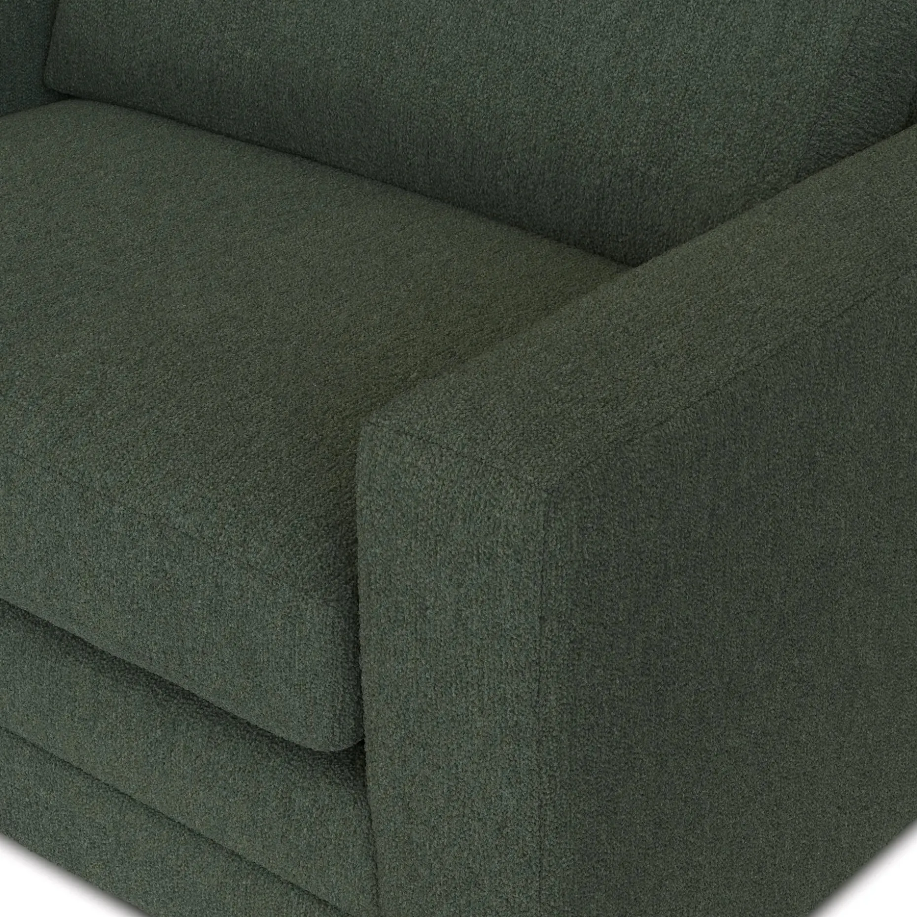 Riley 57.5" Sleeper Chair - Green Wool Bouclé