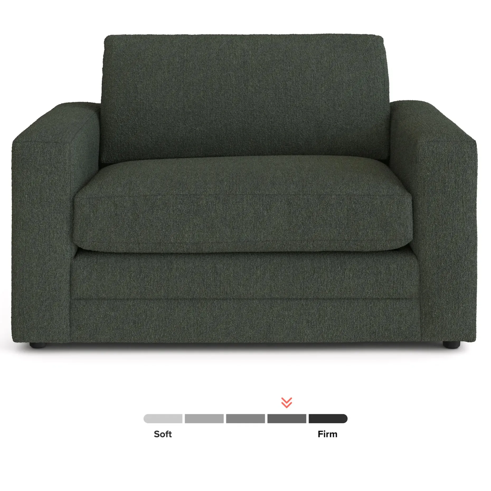 Riley 57.5" Sleeper Chair - Green Wool Bouclé