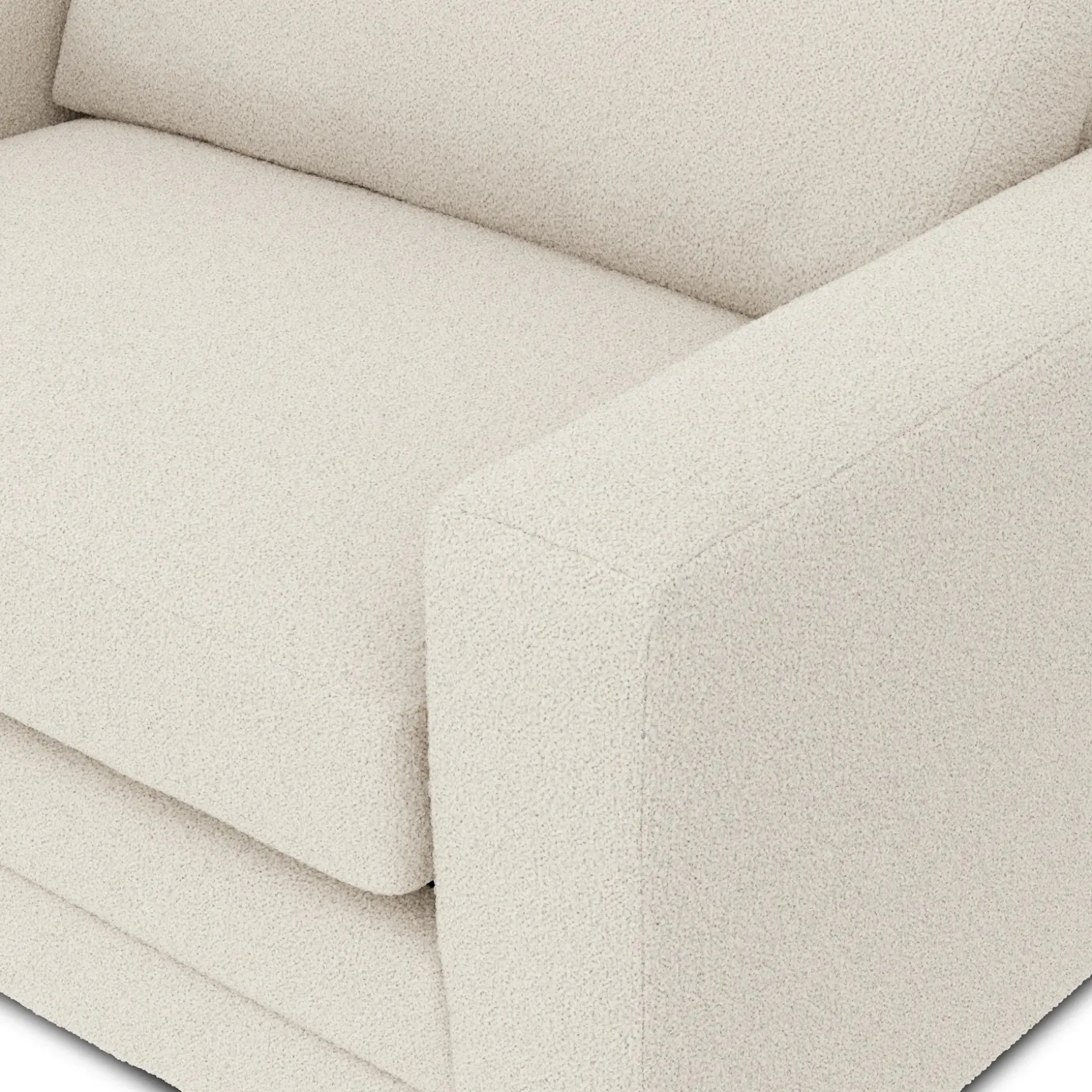 Riley 57.5" Sleeper Chair - Ivory Wool Bouclé