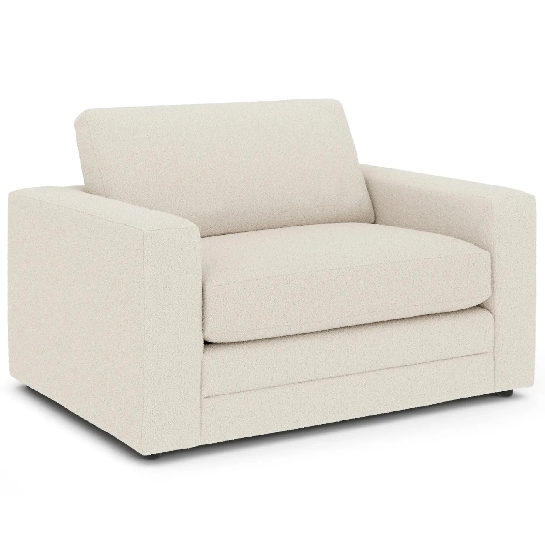 Riley 57.5" Sleeper Chair - Ivory Wool Bouclé