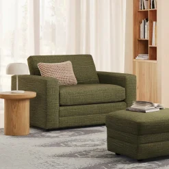 Riley 57.5" Sleeper Chair - Napa Moss