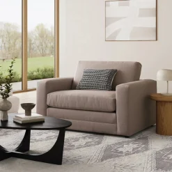 Riley 57.5" Sleeper Chair - Napa Quartz