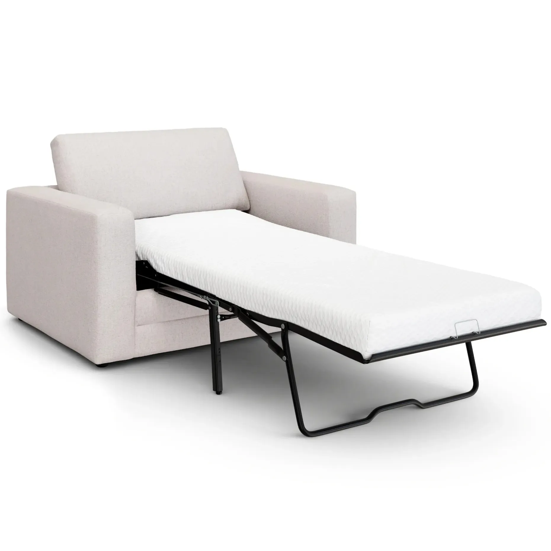 Riley 57.5" Sleeper Chair - Napa White