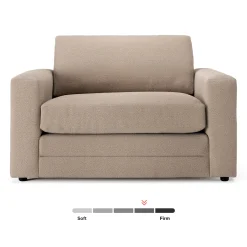 Riley 57.5" Sleeper Chair - Sandstone Wool Bouclé