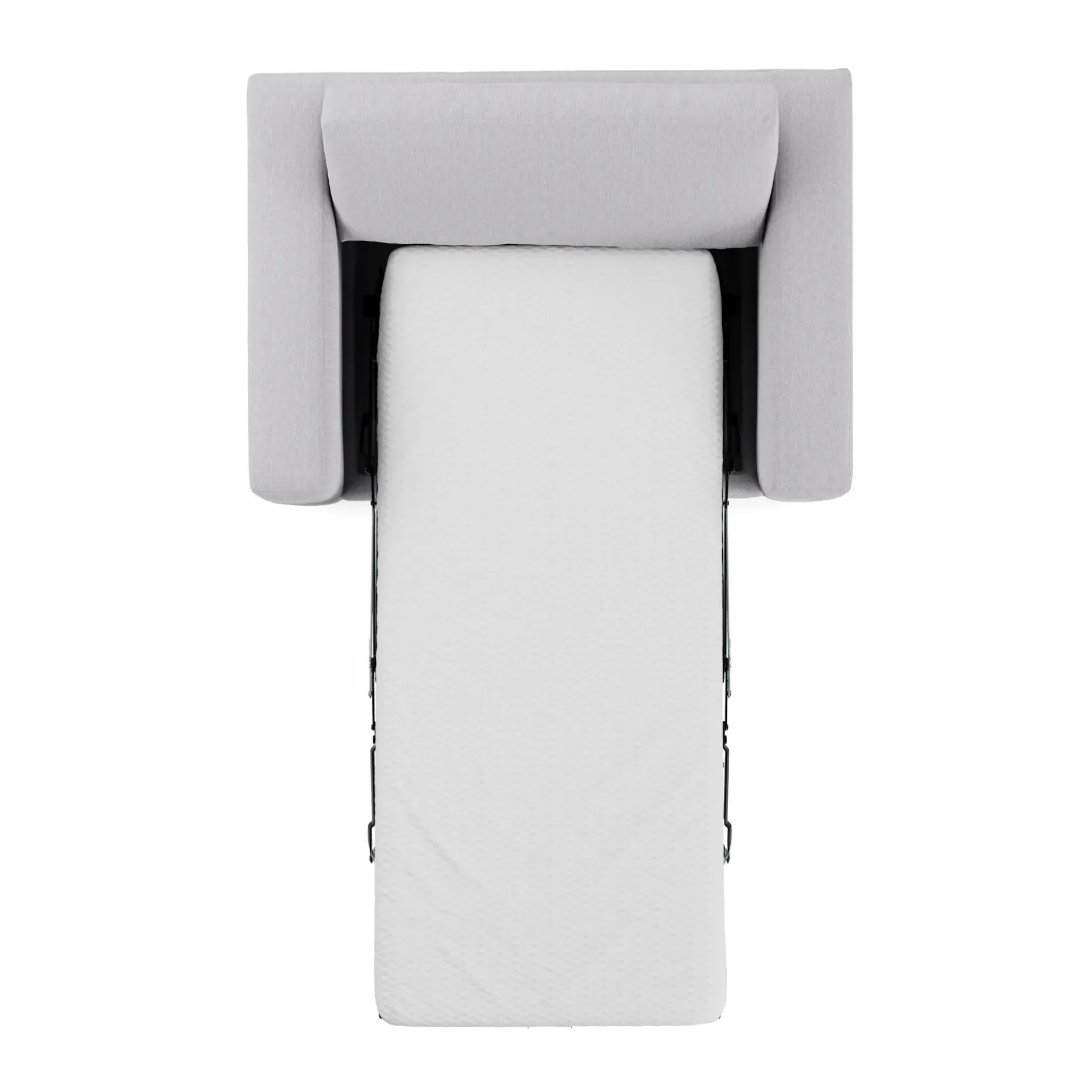 Riley 57.5" Sleeper Chair - Silver Ivory