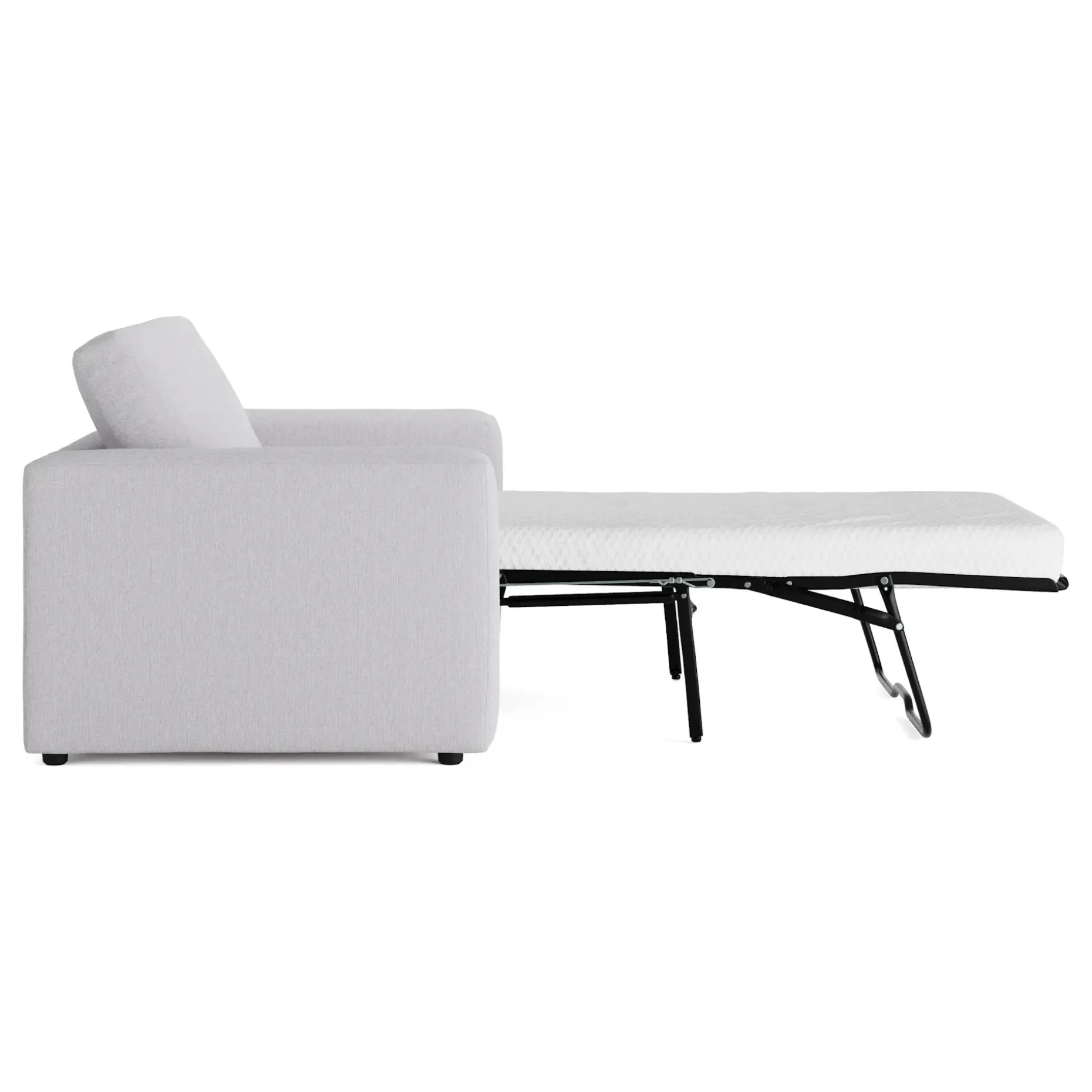 Riley 57.5" Sleeper Chair - Silver Ivory