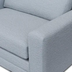 Riley 57.5" Sleeper Chair - Silver Light Blue